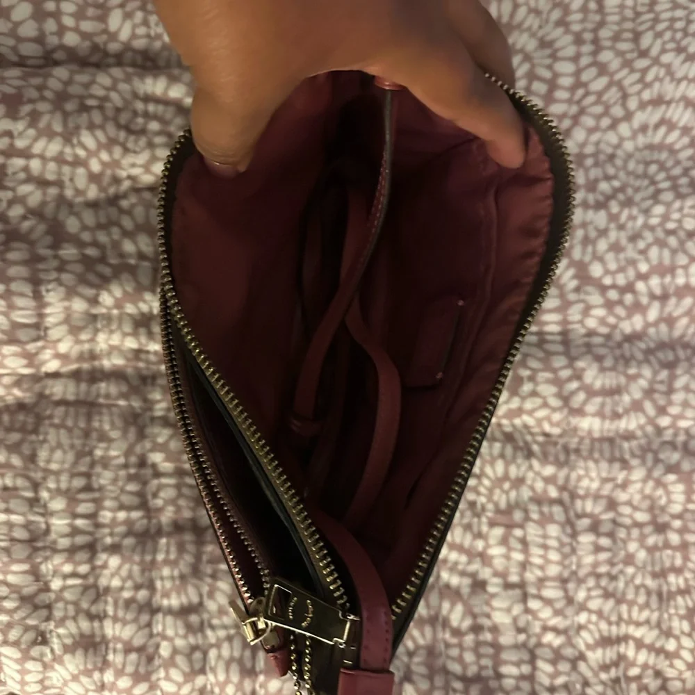 Coach Signature Brown and Pink Crossbody